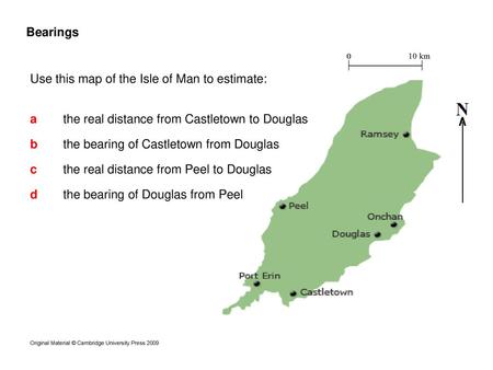 Use this map of the Isle of Man to estimate: