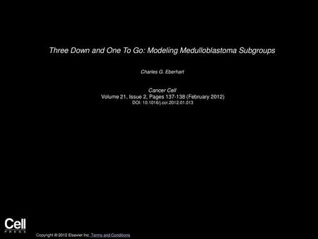 Three Down and One To Go: Modeling Medulloblastoma Subgroups