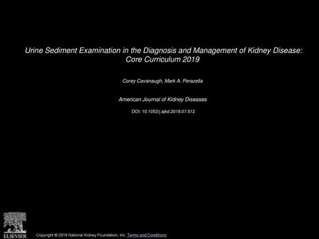 Corey Cavanaugh, Mark A. Perazella  American Journal of Kidney Diseases 