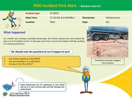 PDO Incident First Alert - Bahwan Exel LLC