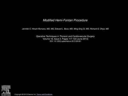 Modified Hemi-Fontan Procedure