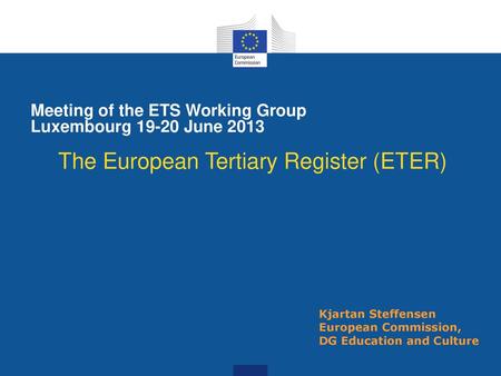 The European Tertiary Register (ETER)