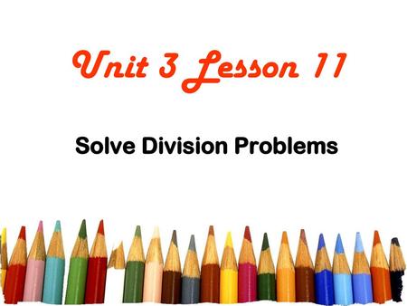 Solve Division Problems