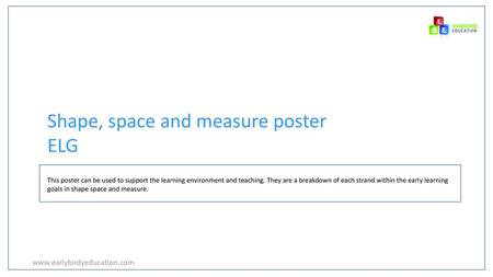 Shape, space and measure poster ELG