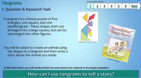 Tangrams 1. Question & Research Task
