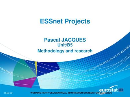 ESSnet Projects Pascal JACQUES Unit/B5 Methodology and research