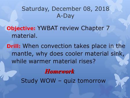 Saturday, December 08, 2018 A-Day