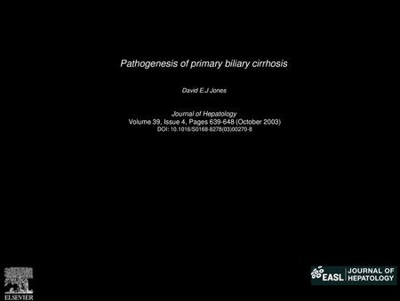 Pathogenesis of primary biliary cirrhosis