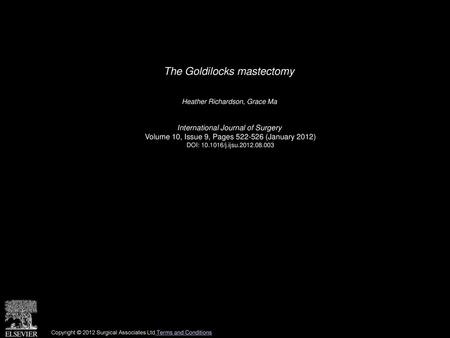 The Goldilocks mastectomy