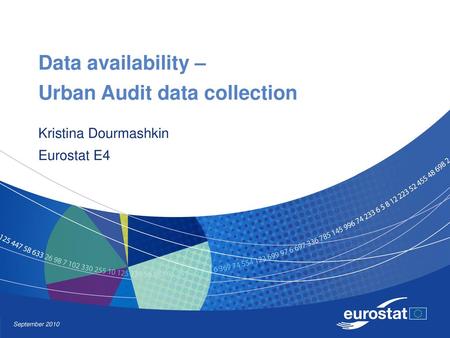 Data availability – Urban Audit data collection