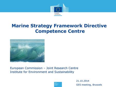 Marine Strategy Framework Directive Competence Centre