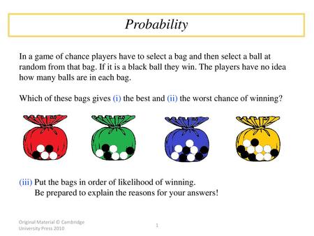Probability [ S3.1 Core Starter]