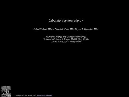 Laboratory animal allergy