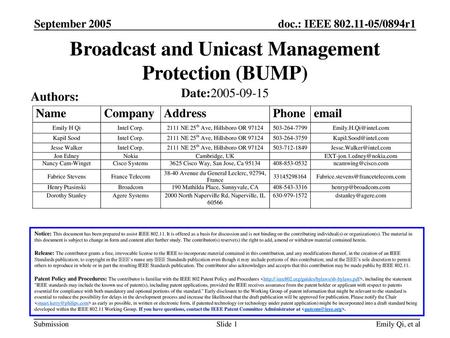 Broadcast and Unicast Management Protection (BUMP)