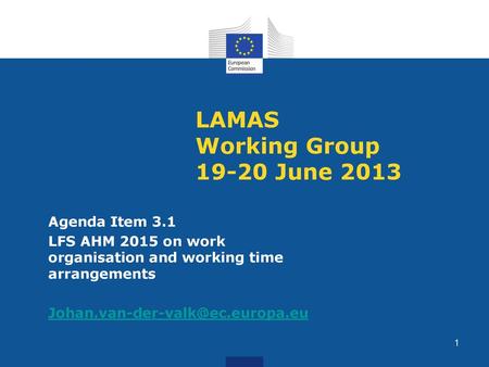 LAMAS Working Group June 2013