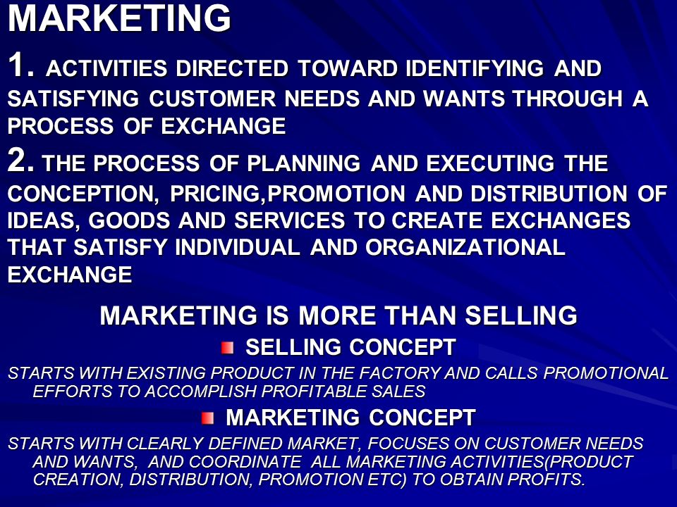 marketing satisfying customer needs and wants