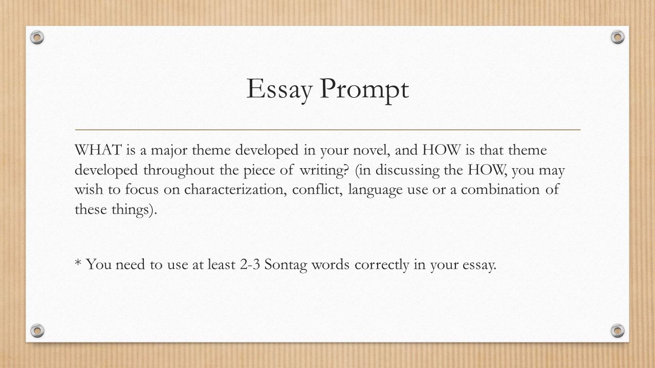 Essay prompts on sale