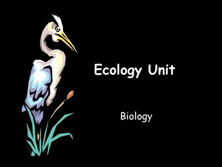 Ecology Unit Biology.