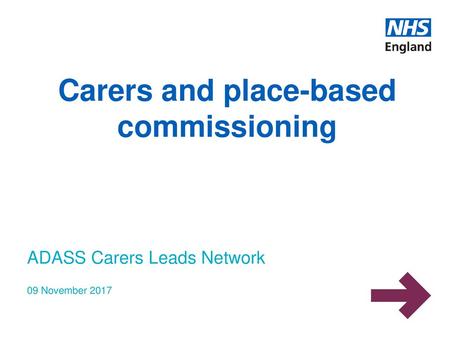 Carers and place-based commissioning