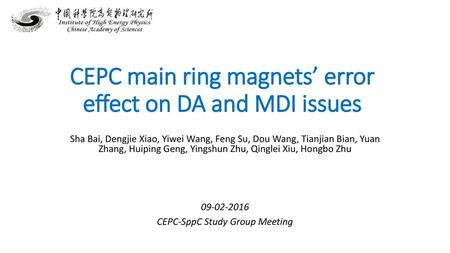 CEPC main ring magnets’ error effect on DA and MDI issues