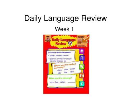 Daily Language Review Week 1.
