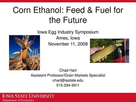 Corn Ethanol: Feed & Fuel for the Future