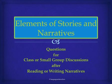 Elements of Stories and Narratives