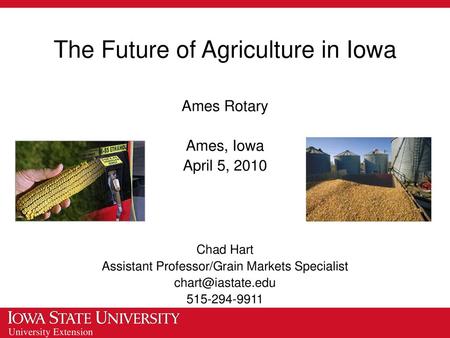 The Future of Agriculture in Iowa