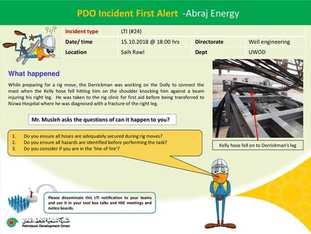 PDO Incident First Alert -Abraj Energy