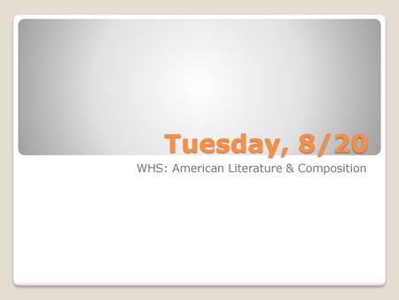 WHS: American Literature & Composition