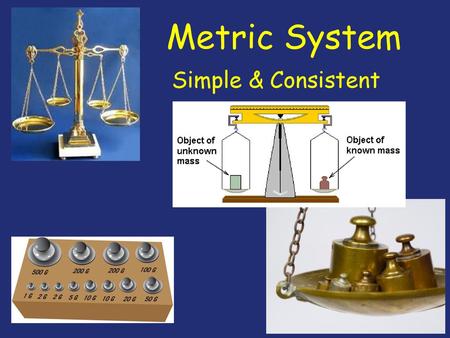 Metric System Simple & Consistent.