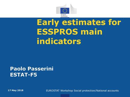 Early estimates for ESSPROS main indicators