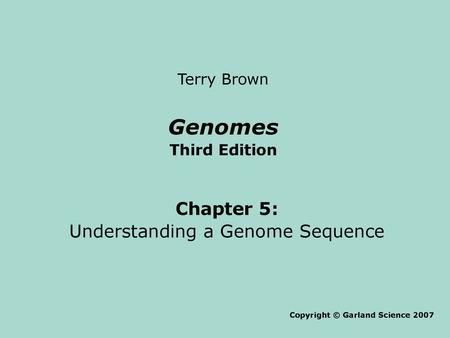 Understanding a Genome Sequence