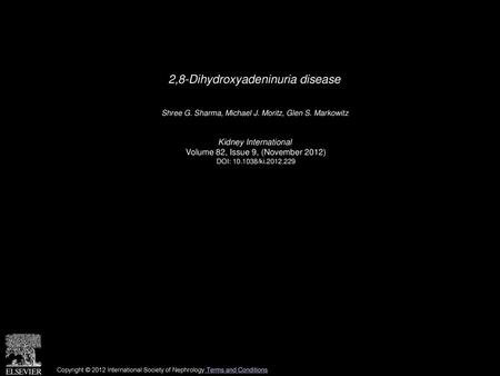 2,8-Dihydroxyadeninuria disease