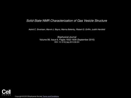 Solid-State NMR Characterization of Gas Vesicle Structure