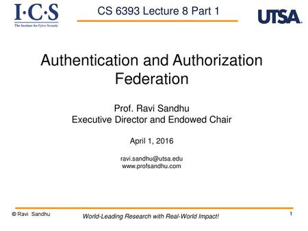 Authentication and Authorization Federation