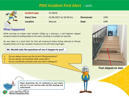 PDO Incident First Alert - VAPS