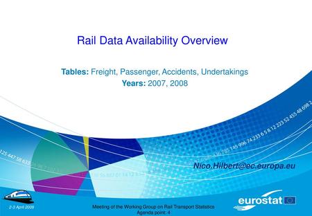 Rail Data Availability Overview