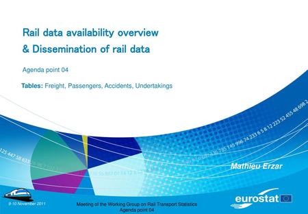 Meeting of the Working Group on Rail Transport Statistics