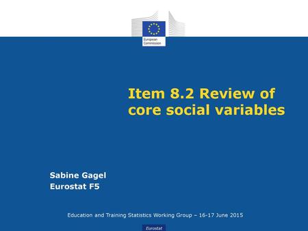 Item 8.2 Review of core social variables