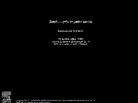 Gender myths in global health