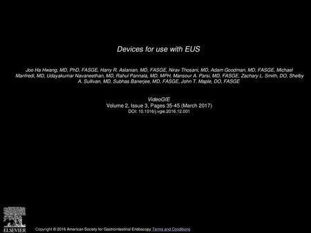 Devices for use with EUS