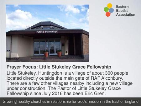 Prayer Focus: Little Stukeley Grace Fellowship