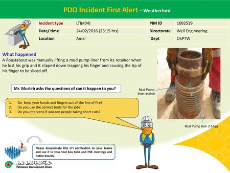 PDO Incident First Alert – Weatherford