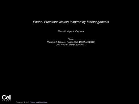 Phenol Functionalization Inspired by Melanogenesis
