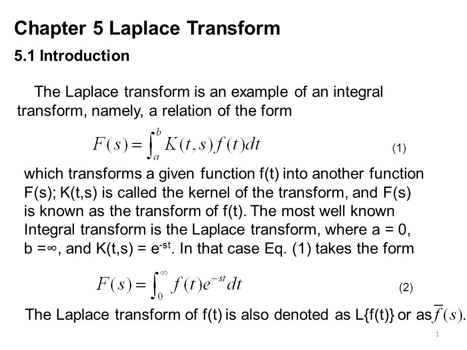 Chapter 5 Laplace Transform Ppt Video Online Download