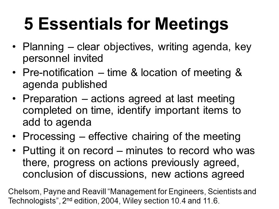 Meeting Management Essentials