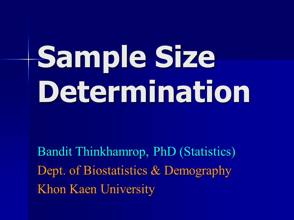 Sample Size Determination Ppt Download