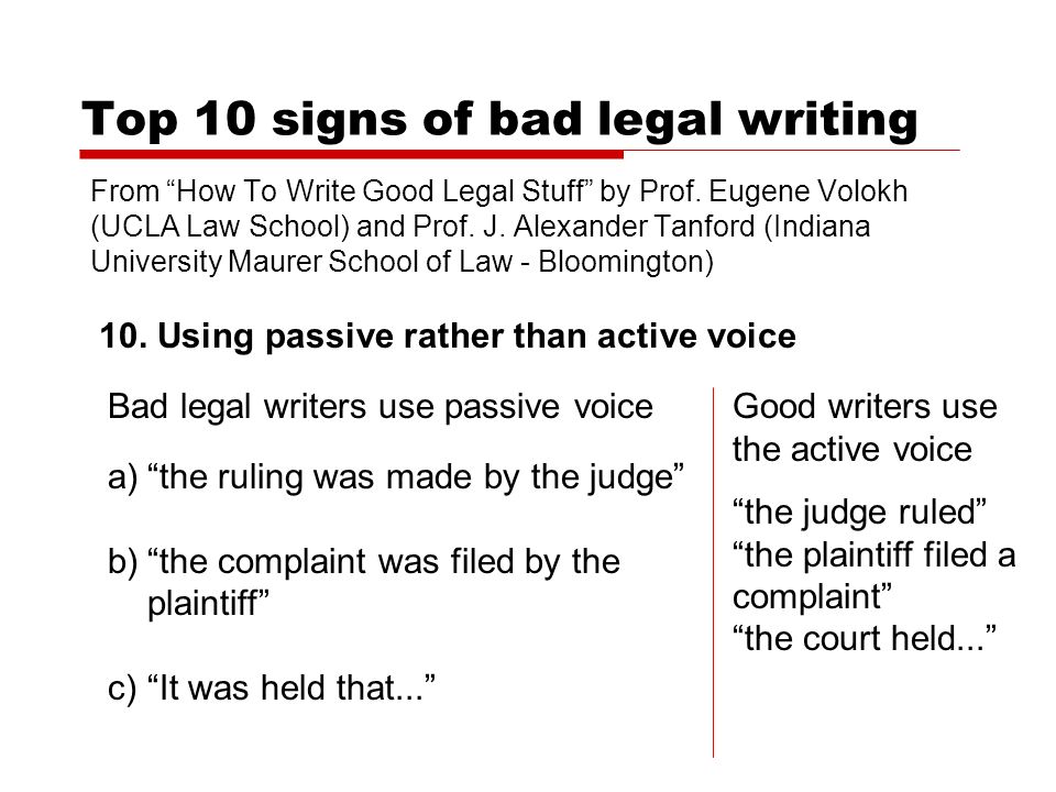 What are signs of bad writing?