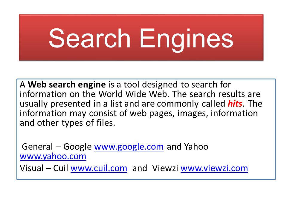 What are search engines called?